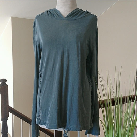 Splendid Tops - Splendid Hooded Long Sleeve Pullover Top Sz L NWT